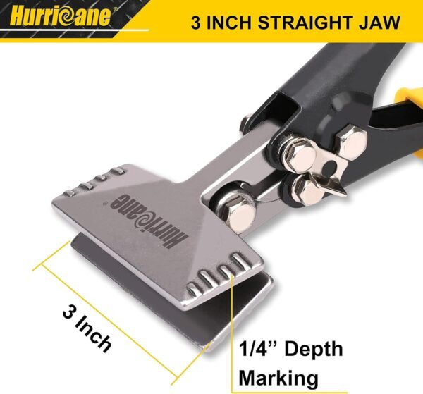 HURRICANE 3inch Sheet Metal Hand Seamer, Heavy Duty Bender for Metal Flattening, Precision Duckbill Pliers and Sheet Metal Tongs, Ideal for HVAC Projects, Ergonomic Straight Flat Smooth Jaw 3 71UVHdOuHsL. AC SL1500