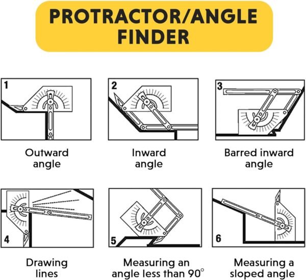 General Tools Protractor and Angle Finder #39, Stainless Steel, Outside, Inside, Sloped Angles, 0° to 180° 8 71VA9IoPP2L. AC SL1500