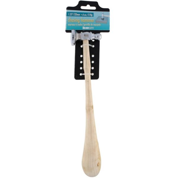 The Beadsmith Two-Sided Chasing Hammer - 10.75 Inches Wooden Handle, 2.25” Steel Head with a 14mm Ball Pein & 32mm Domed Face - Tool Used to Add Texture and Dimension to Metalwork 6 71VwET0C2hL. SL1500