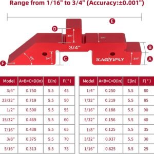 Setup Blocks Woodworking, 14pcs Aluminum Setup Blocks Height Gauge Set for Router Table Saw and Angle Measure Set up (Each Setup Bars has Different Thickness) 15 Setup Blocks Woodworking, 14pcs Aluminum Setup Blocks Height Gauge Set for Router Table Saw and Angle Measure Set up (Each Setup Bars has Different Thickness) - Image 6