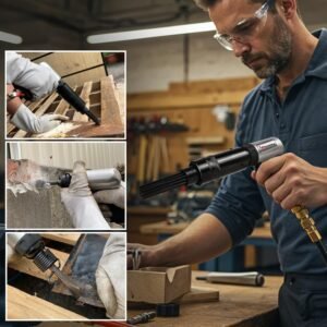 LE LEMATEC Air Needle Scaler with Air Chisel Kit, 4800 BPM Pneumatic Air Hammer Needle Gun for Metalworks, Rust, Weld & Paint Remover, Pistol Grip Metal Scraper Air Compressor Accessories (LE-AN324K) 17 LE LEMATEC Air Needle Scaler with Air Chisel Kit, 4800 BPM Pneumatic Air Hammer Needle Gun for Metalworks, Rust, Weld & Paint Remover, Pistol Grip Metal Scraper Air Compressor Accessories (LE-AN324K) - Image 8