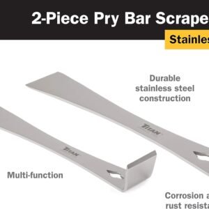Titan 17005 2-Piece Stainless Steel Pry Bar Scraper Set 10 Titan 17005 2-Piece Stainless Steel Pry Bar Scraper Set - Image 4
