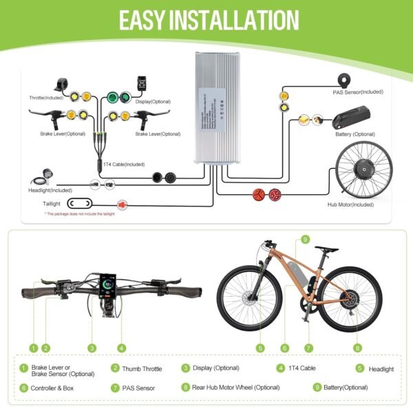BAFANG 48V1000W Rear Hub Motor:Electric Bike Conversion Kit for 20"/26" Fat Tire Bikes, Ebike Kit with PAS Sensor, Optional Digital Display & Battery - Suit for for 175mm Dropout Size Snow/Beach Bike 6 71Y50TeMR8L. AC SL1500