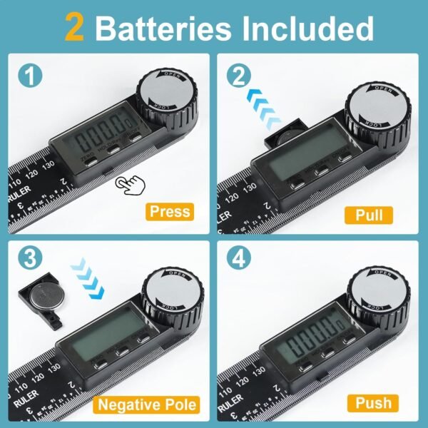 Third Generation Protractor Angle Finder, Digital Angle Ruler with 7inch/200mm, Angle Gauge for Woodworking/Carpenter/Construction Tools(2 Batteries Included) (Enhanced ABS) 6 71ad5AQOIDL. SL1500
