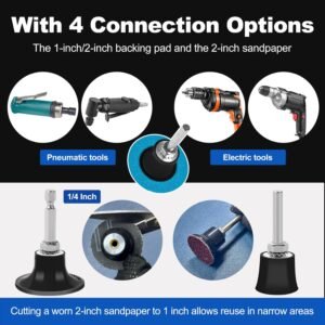 136 PCS 2 Inch Die Grinder Sanding Discs Bits Accessories, Quick Change Disc with 1/4 Roll Lock for Milwaukee Dewalt Right Angle Die Grinder M12, Drill Sanding Attachment Surface Conditioning Tool 13 136 PCS 2 Inch Die Grinder Sanding Discs Bits Accessories, Quick Change Disc with 1/4 Roll Lock for Milwaukee Dewalt Right Angle Die Grinder M12, Drill Sanding Attachment Surface Conditioning Tool - Image 5