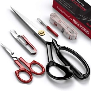 Fabric Scissors Tailor Sewing Shears - 9 Inch Heady Duty Scissors for Fabric Cutting Professional Ultra Sharp Cloth Tailor Scissors Multipurpose Utility Dressmaker Leather Titanium Scissors (9Inch) - Image 2