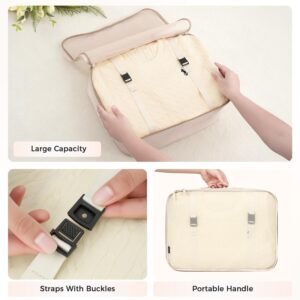 BAGAIL 8 Set Packing Cubes Luggage Packing Organizers for Travel Accessories-Cream 16 BAGAIL 8 Set Packing Cubes Luggage Packing Organizers for Travel Accessories-Cream - Image 7