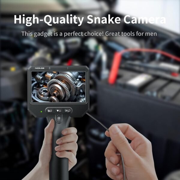 3.9mm Endoscope Camera with Light NIDAGE 1920P HD Industrial Borescope Inspection Camera with 4.3" IPS Screen, 5FT Semi-Rigid Cable, IP67 Waterproof Snake Cam for Car Engine Aircraft Mechanic Tools 7 71ck+XzmmwL. SL1500