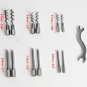 23pcs Packing Extractor Set, Steel Alloy Packing Puller Tool Set, Flexible Shaft Corkscrew Pulling Hook Set, Gland Packing Extraction Removal Kit with Toolbox - Image 4