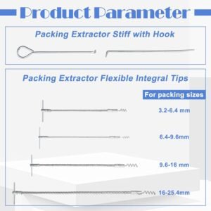 AIWFL 6pcs Packing Extractor Set Stainless Steel Packing Tool Set Flexible Packing Hook Sets - Image 4