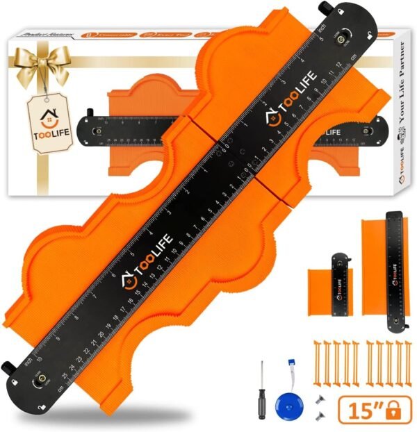 TOOLIFE Connectable Contour Gauge with Lock, Stocking Stuffers,Gifts for Men Him Husband Dad,Woodworking Tools for Flooring, Cool New Measuring Tool for odd Shape, Christmas Gifts Anniversary Birthday 2 71eUDCemBYL. AC SL1200