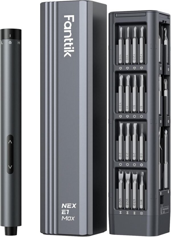Fanttik E1 Max Electric Screwdriver, Mini Precision Screwdriver Set, 50 Magnetic Bits, Magnetic Storage, 5/32‘’Hex, Repair Tool Kit for Electronics Phone Camera Laptop Watch (Grey) 2 71eqWLbXipL. AC SL1500