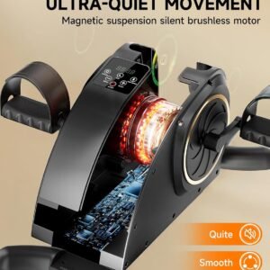 Under Desk Bike, Electric Mini Exercise Bike Pedal Exerciser for Leg/Arm Exercise,12 Adjustable Speeds & LCD Display Leg Exerciser While Sitting for Seniors, Low-Impact Cardio Cycling Equipment 13 Under Desk Bike, Electric Mini Exercise Bike Pedal Exerciser for Leg/Arm Exercise,12 Adjustable Speeds & LCD Display Leg Exerciser While Sitting for Seniors, Low-Impact Cardio Cycling Equipment - Image 3