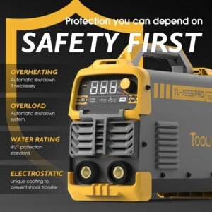 TOOLIOM 195A Stick Welder 110/220V Dual Voltage Lift TIG Welder LCD Display IGBT Inverter with Hot Start Arc Force VRD Welding Machine fits 5/32in. (4mm) Welding Rods - Image 9