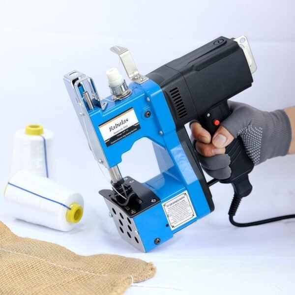 Bag Sewing Machine - 2s/bag Heavy Duty Portable Stitching Machine for Woven Bags, Non-Woven Fabrics, Leather | Warehouse & Farm Packing Tool (Blue, Corded - 110V AC) 2 71g+lzXCG5L. AC SL1500