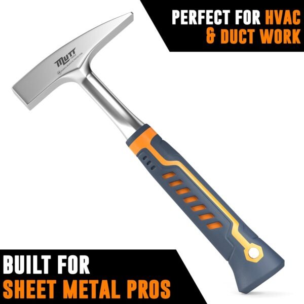 Mutt Tools 18oz Sheet Metal Hammer - Professional Tinners Hammer for Metal Shaping - Forged HVAC Hammer with Ergonomic Handle for Duct Work & Sheet Metal Projects 7 71gdTn4BJtL. AC SL1500