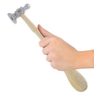 The Beadsmith Two-Sided Chasing Hammer - 10.75 Inches Wooden Handle, 2.25” Steel Head with a 14mm Ball Pein & 32mm Domed Face - Tool Used to Add Texture and Dimension to Metalwork 12 The Beadsmith Two-Sided Chasing Hammer - 10.75 Inches Wooden Handle, 2.25” Steel Head with a 14mm Ball Pein & 32mm Domed Face - Tool Used to Add Texture and Dimension to Metalwork - Image 4