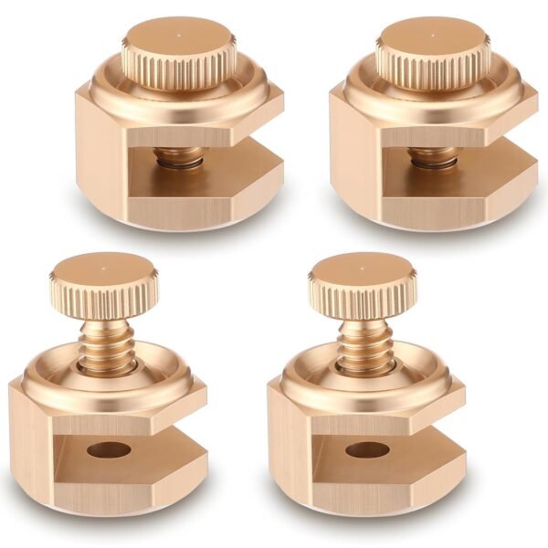 4 Pack Stair/Square Gauge Set for Framing Square, Stair Stringer Layout Tool for Circular Saw, Carpentry Squares and Rafter Layout, Aluminum Alloy Stair Gauge Tool(Gold) 2 71hOCt67+2L. SL1500