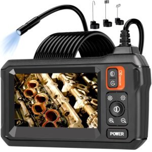 Endoscope Camera with Light, Borescope Camera with 4.3" IPS Screen, 1920P HD with 8 LED Lights, 16.4FT Semi-Rigid Cord, IP67 Waterproof Endoscope for Sewer, Cool Gadgets&Tools for Men - Image 2