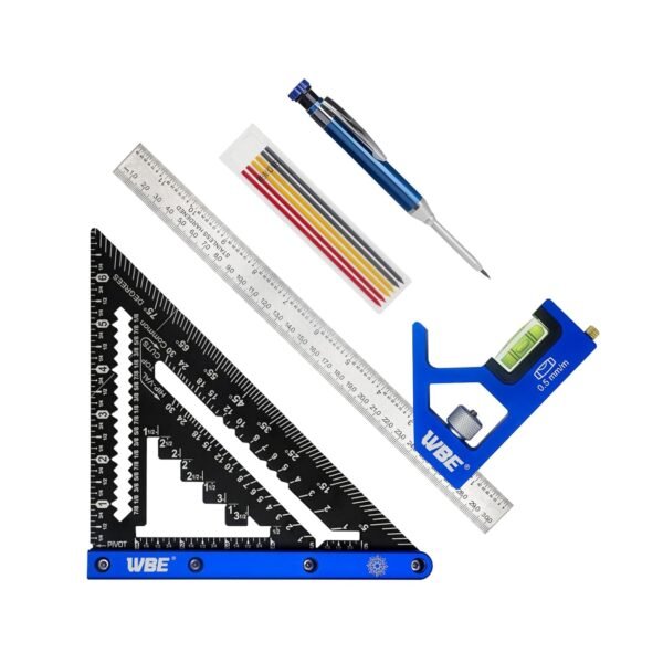 7inch Rafter Square and 12inch Combination Square Set -CNC-Machined Aluminum Alloy,Heavy Duty Carpenter Square for Woodworking and Home DIY 2 71ku7cQ9NOL. SL1500