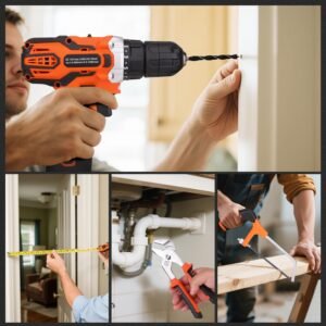 255-Piece Tool Set - Tool Kit with 12V Cordless Drill Driver, Toolbox Storage Case with Drawer, General Household Drill Set for DIY Projects, Home Repairs, Handyman 18 255-Piece Tool Set - Tool Kit with 12V Cordless Drill Driver, Toolbox Storage Case with Drawer, General Household Drill Set for DIY Projects, Home Repairs, Handyman - Image 8