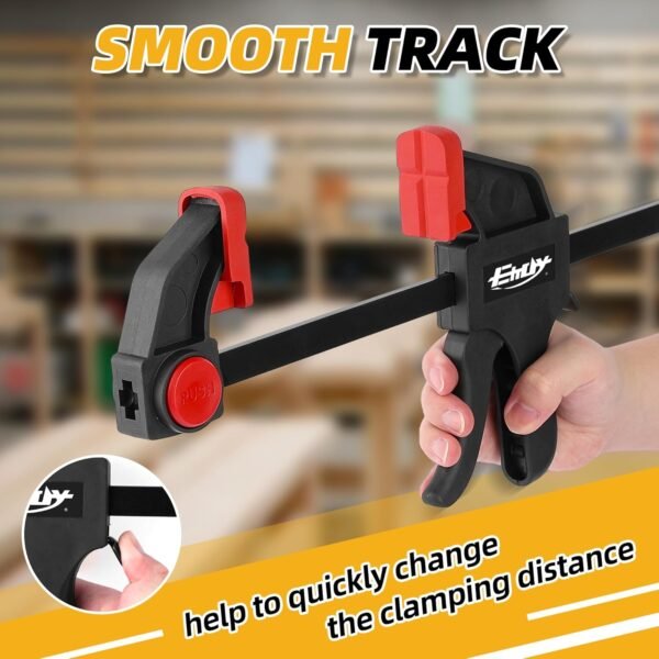 24" Bar Clamps for Woodworking, Medium 170 lbs One-Handed Spreader/Clamp, Light-Duty Quick-Clamp F Wood Clamps Set for Hand Wood Working Crafts Grip Gluing - 2 Pack 6 71lds TPWXL. AC SL1500