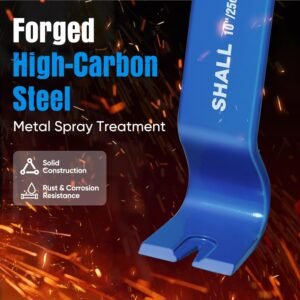 SHALL 4-Piece Flat Pry Bar Set -15" 10" 7.5" 5.5"- Heavy Duty & Mini Nail Puller Crowbar, Utility Claw Bar, Wonder Bar, High-Carbon Steel Flat Bar Tool for Home Remolding & Woodworking 12 SHALL 4-Piece Flat Pry Bar Set -15" 10" 7.5" 5.5"- Heavy Duty & Mini Nail Puller Crowbar, Utility Claw Bar, Wonder Bar, High-Carbon Steel Flat Bar Tool for Home Remolding & Woodworking - Image 4