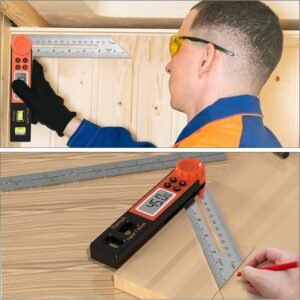 Digital Angle Finder Protractor 0-360 Degree T-Bevel Gauge & Protractor with Horizontal Vertical Bubble & Full LCD Display for Woodworking, Metalworking, Construction 15 Digital Angle Finder Protractor 0-360 Degree T-Bevel Gauge & Protractor with Horizontal Vertical Bubble & Full LCD Display for Woodworking, Metalworking, Construction - Image 7
