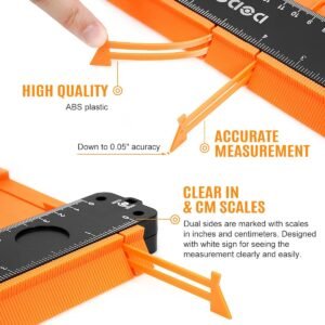 dodowin Contour Gauge Tool,Fathers Day Gifts for Men Birthday Dad Husband Him, Super Gauge Shape Outline Tool for Woodworking, Flooring Measure Tools,Anniversary/Boyfriend Gift 19 dodowin Contour Gauge Tool,Fathers Day Gifts for Men Birthday Dad Husband Him, Super Gauge Shape Outline Tool for Woodworking, Flooring Measure Tools,Anniversary/Boyfriend Gift - Image 9