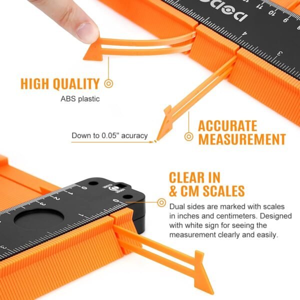dodowin Contour Gauge Tool,Fathers Day Gifts for Men Birthday Dad Husband Him, Super Gauge Shape Outline Tool for Woodworking, Flooring Measure Tools,Anniversary/Boyfriend Gift 9 71mLxr19IVL. AC SL1200