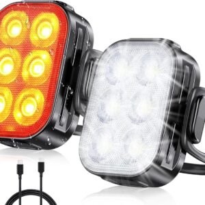Bike Lights for Night Riding, USB Rechargeable Bike Lights Front and Back, Waterproof IP65 Bicycle Light, 4+6 Modes Bike Headlight and Tail Light Set,1.5 Hrs Fast Charging, Easy to Install - Image 9