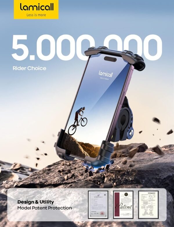 Lamicall Bike Phone Holder, Motorcycle Mount - Motorcycle Phone Holder, Handlebar Cell Phone Clamp, Scooter Phone Clip for iPhone Air 17 Pro Max, 16 15 Pro Max Plus, S20, More 4.7 to 6.8" Smartphones 8 71ntSt1Ft5L. AC SL1500