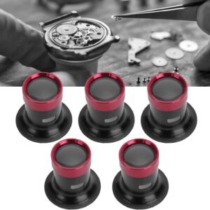 Watch Loupe, 5pcs Magnifying GlassWatch Repair, Aluminum Watch Jewelry Experimental Repair Tool for Tfor Watchmakers Inspection Metal Jeweler Textile Circuit (3X 5X 10X 15X 20X) - Image 3