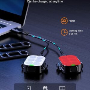 Bike Lights for Night Riding, USB Rechargeable Bike Lights Front and Back, Waterproof IP65 Bicycle Light, 4+6 Modes Bike Headlight and Tail Light Set,1.5 Hrs Fast Charging, Easy to Install - Image 4