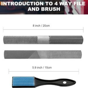 19PCS Metal & Rasp File Set with Tool Bag, Includes Flat/Half-Round/Round/Triangle steel file, Half-Round wood file, 4 Way File and 12pcs Needle Files, Work for Metal, Wood and more 12 19PCS Metal & Rasp File Set with Tool Bag, Includes Flat/Half-Round/Round/Triangle steel file, Half-Round wood file, 4 Way File and 12pcs Needle Files, Work for Metal, Wood and more - Image 5