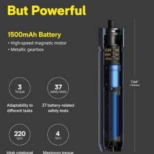 HOTO Electric Screwdriver Kit, 25-Piece Upgraded Bit Set, 3.6V Cordless Screwdriver Rechargeable, Magnetic Case Lid, 3 Torque Settings, 1500mAh Battery, LED Light for Furniture/Electrical Repairs 16 HOTO Electric Screwdriver Kit, 25-Piece Upgraded Bit Set, 3.6V Cordless Screwdriver Rechargeable, Magnetic Case Lid, 3 Torque Settings, 1500mAh Battery, LED Light for Furniture/Electrical Repairs - Image 6
