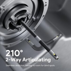 DEPSTECH Dual Lens Articulating Endoscope Camera with Lights, 4.5" Screen Two-Way Industrial Borescope, Flexible Snake Scope, Video Inspection Camera Tool for Wall Engine Auto Mechanics - 10FT - Image 5