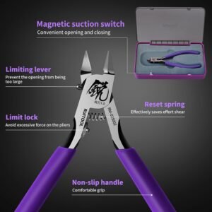 RUITOOL Model Nippers, Model Tools for Beginners to Repair and Fix Plastic Models, Ultra-thin Single-edged Non-slip Grip, 4.7 Inch Sharp Cutters for Model Building - Image 6