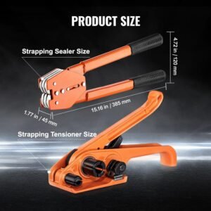 VEVOR Banding Strapping Kit with Strapping Tensioner Tool, Banding Sealer Tool, 1000 ft Length PET Band, 300 Metal Seals, Pallet Packaging Strapping Banding Kit Banding Packaging Strapping for Packing - Image 4