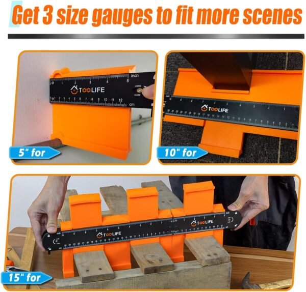 TOOLIFE Connectable Contour Gauge with Lock, Stocking Stuffers,Gifts for Men Him Husband Dad,Woodworking Tools for Flooring, Cool New Measuring Tool for odd Shape, Christmas Gifts Anniversary Birthday 3 71uLC9AdqwL. AC SL1200