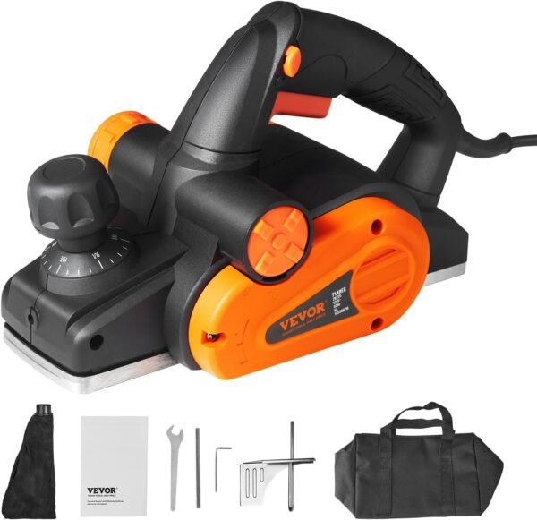 VEVOR Electric Hand Planer, 3-1/4" Width Corded, 16500 RPM High-Speed Powerful Handheld for Woodworking, Wood Chamfer DIY, Smooth Finish Carpentry Tool, FCC-SDoC 2 71vAhTWjFxL. AC SL1500