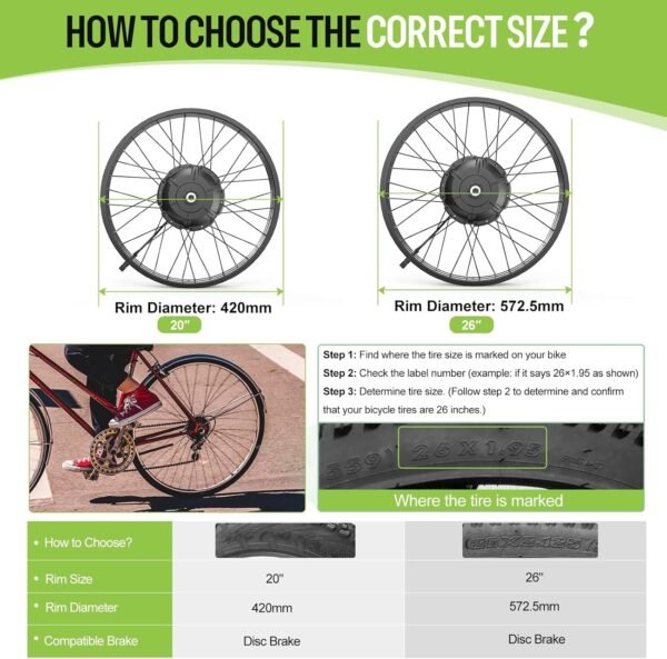 BAFANG 48V1000W Rear Hub Motor:Electric Bike Conversion Kit for 20"/26" Fat Tire Bikes, Ebike Kit with PAS Sensor, Optional Digital Display & Battery - Suit for for 175mm Dropout Size Snow/Beach Bike 5 71vSA8k TXL. AC SL1500