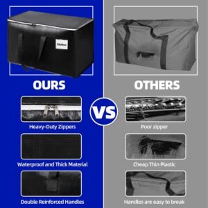 Moving Bags with Zipper - Extra Large Space Saving Totes for Storage, Heavy-Duty Tool Bag with Carrying Handles, Ideal for Camping & Travel, Tag Pocket Included - Image 5