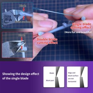 RUITOOL Model Nippers, Model Tools for Beginners to Repair and Fix Plastic Models, Ultra-thin Single-edged Non-slip Grip, 4.7 Inch Sharp Cutters for Model Building - Image 7