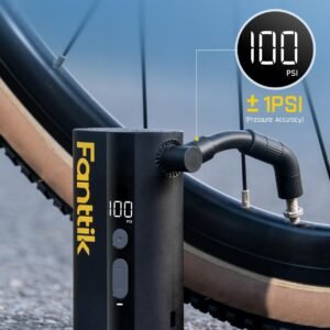 Fanttik X9 Ace Mini Bike Pump, 32s Fast Inflate Bike Pump with Gauge, 150PSI Electric Air Pump with Presta and Schrader Valve, Suitable for Mountain Bike, Road Bike, Electric Bike, MTB - Image 6