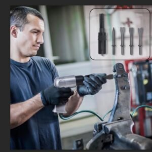 BHTOP Air Needle Scaler with 4 Chises, 19 Needles Pneumatic Air Hammer Needle Gun for Metalworks, Rust, Weld & Paint Remover 18 BHTOP Air Needle Scaler with 4 Chises, 19 Needles Pneumatic Air Hammer Needle Gun for Metalworks, Rust, Weld & Paint Remover - Image 9