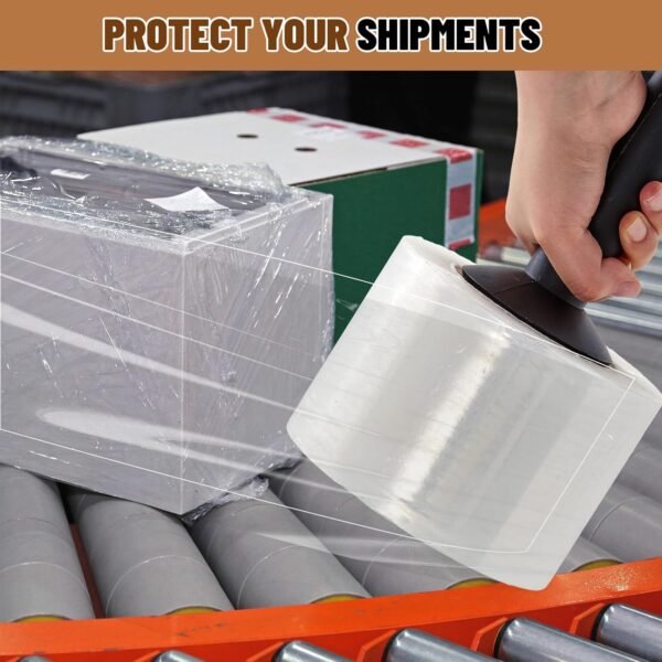 Maxdot 12 Pack Shrink Wrap Handle Plastic Wrap Dispenser Pallet Stretch Film for Moving,Fits 3 Inch Core,Industrial Strength Packing Tool for Pallet Warehouse Wrapping Packaging Shipping Moving 6 71xfnHc+g4L. AC SL1500