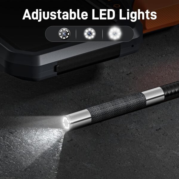 Teslong Two-Way Articulating Borescope with Light, Industrial Endoscope Inspection Camera with Articulated Probe, Flexible Mechanic Fiber Optic Snake Scope Cam for Wall Automotive Engine Inspect-5FT 7 71y8FPeIIBL. AC SL1500