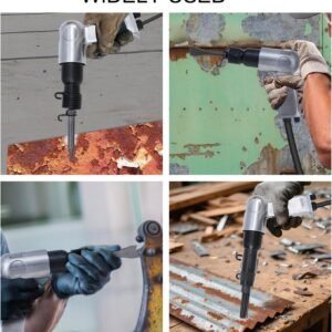 BHTOP Air Needle Scaler with 4 Chises, 19 Needles Pneumatic Air Hammer Needle Gun for Metalworks, Rust, Weld & Paint Remover 13 BHTOP Air Needle Scaler with 4 Chises, 19 Needles Pneumatic Air Hammer Needle Gun for Metalworks, Rust, Weld & Paint Remover - Image 4
