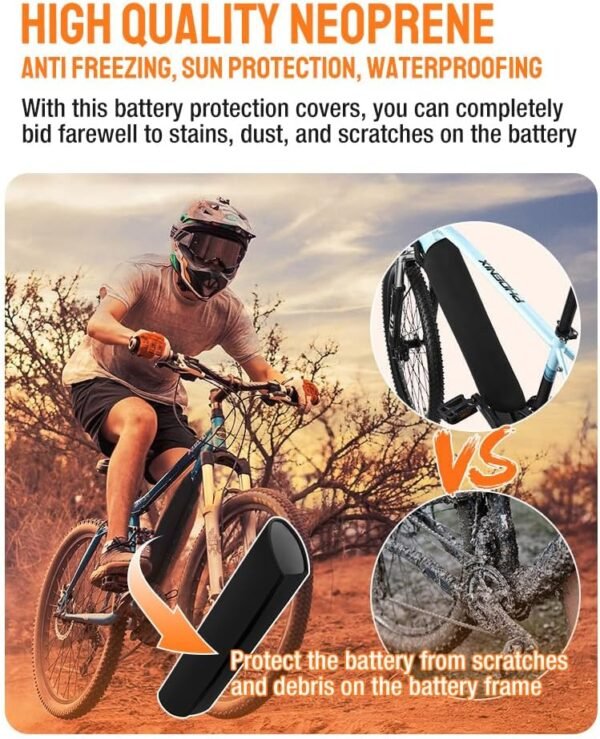 2P-Standard / 1P-Large Size EBike Battery Cover Waterproof, Bicycle Frame Battery Protector Cover 5 71ywLHr3vbL. AC SL1000